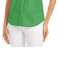 Polo Grass Feminino Botão Down Sem Mangas Verde Tamanho 10