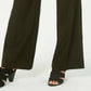Calça feminina elástica de perna larga estilo &amp; co, verde escuro, tamanho 6 T/G