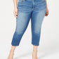 Calça jeans skinny curta Incfinity plus size plus size feminina da INC International Concepts, turquesa/aqua, tamanho 24W
