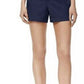 Shorts chino femininos Maison Jules com frente lisa, azul-marinho, tamanho 12