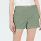 Shorts chino femininos Maison Jules com frente lisa, verde, tamanho 8