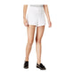 Shorts chino femininos Maison Jules com frente lisa, branco, tamanho 6