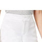 Shorts chino femininos Maison Jules com frente lisa, branco, tamanho 6