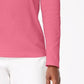 Karen Scott Blusa feminina de algodão com decote redondo, rosa escuro, tamanho GG