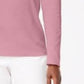 Karen Scott Blusa feminina de algodão com decote redondo, rosa escuro, tamanho XX-G