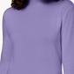 Karen Scott Blusa de gola alta feminina de algodão, roxa, tamanho XX-G