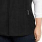 Colete feminino plus size com zíper frontal Karen Scott, preto, tamanho 3X