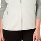 Colete feminino Karen Scott Plus Size com zíper frontal, branco, tamanho 3X