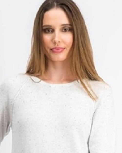 Karen Scott Top Feminino de Algodão Marmorizado com Bainha Curva Tamanho Natural X-G