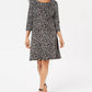Vestido curto feminino Karen Scott com estampa floral, preto, tamanho pequeno
