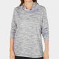 Karen Scott Sport Feminino Space-Dyed Cowlneck Top Cinza Tamanho X-S