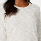 Karen Scott Petite SpaceDye Top 3/4 Mangas Feminino Cinza Tamanho Grande