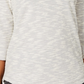 Karen Scott Petite SpaceDye Top 3/4 Mangas Feminino Cinza Tamanho Grande