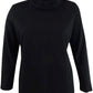 Karen Scott Top esportivo feminino com gola alta, preto, tamanho extrapequeno
