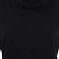 Karen Scott Top esportivo feminino com gola alta, preto, tamanho extrapequeno