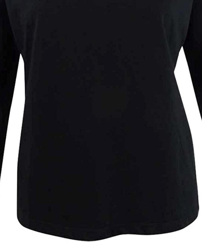 Karen Scott Top esportivo feminino com gola alta, preto, tamanho extrapequeno
