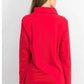 Karen Scott Sport Top Feminino Gola Redonda Vermelho Brilhante Tamanho Grande