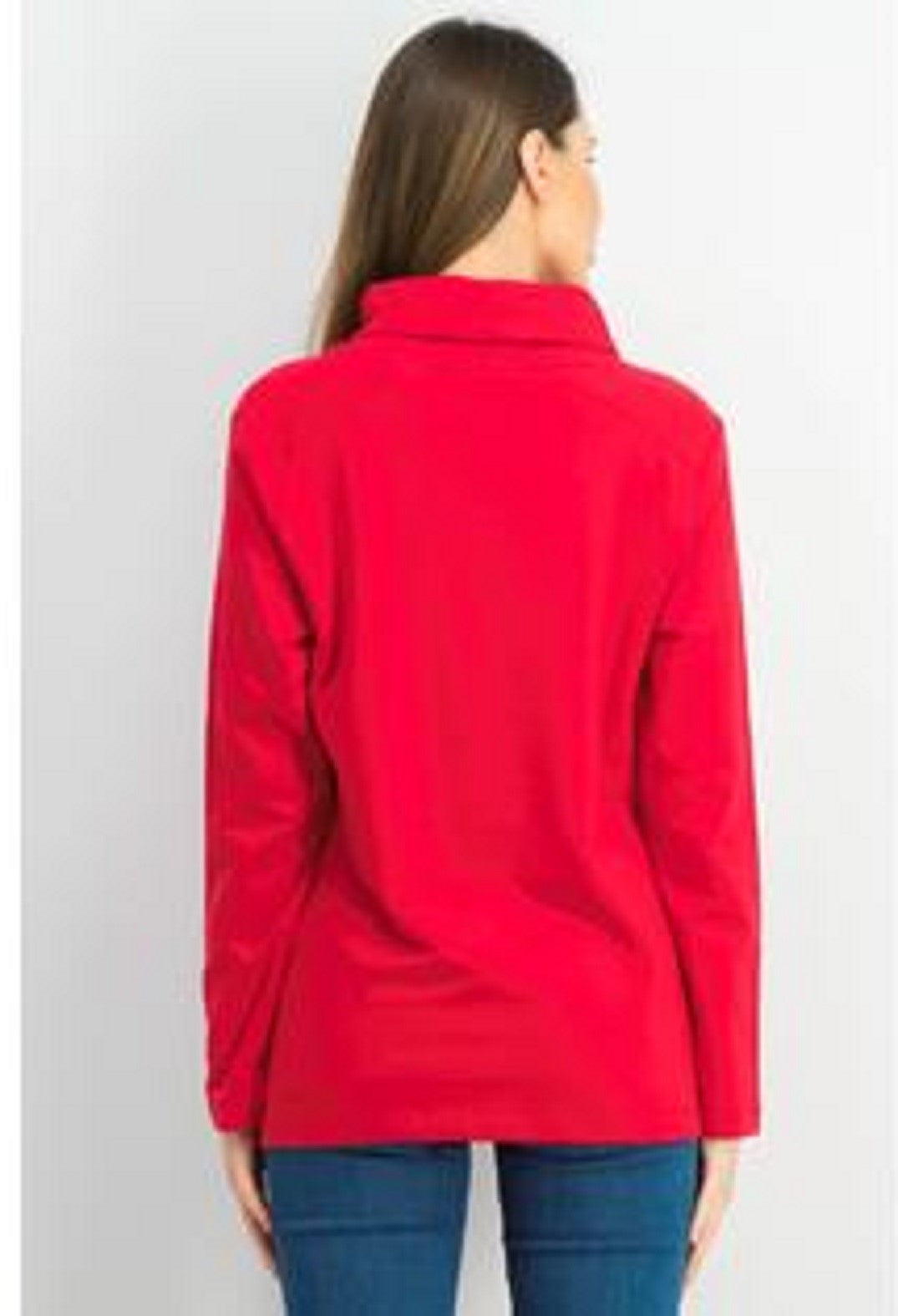 Karen Scott Sport Top Feminino Gola Redonda Vermelho Brilhante Tamanho Grande