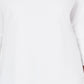 Blusa feminina Karen Scott de algodão com acabamento em renda, branca, tamanho pequeno
