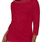 Karen Scott Top Feminino com Contas Vermelho Tamanho XX-G