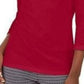 Karen Scott Top Feminino com Contas Vermelho Tamanho XX-G