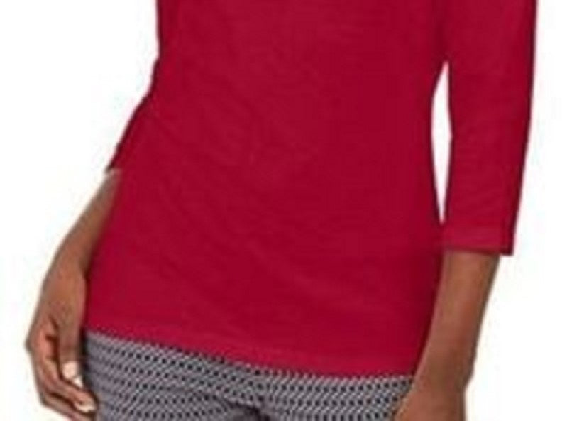 Karen Scott Top Feminino com Contas Vermelho Tamanho XX-G