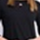 Karen Scott Blusa Feminina Manga Três Quartos Recortada Preta Tamanho P