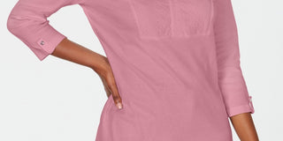 Karen Scott Top Feminino de Algodão com Ilhós e Jugo Rosa Tamanho XS