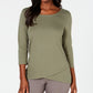 Karen Scott Top Tulip-Hem Feminino Verde Tamanho P