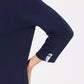 Karen Scott Blusa feminina lisa e xadrez com aparência em camadas, azul-marinho, tamanho grande