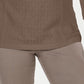 Karen Feminino Scott Renda Frente Henley Top Marrom Tamanho P