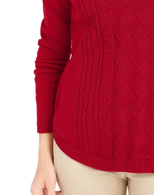Camiseta feminina texturizada e estampada, manga comprida, gola redonda, tamanho X-S