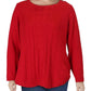 Suéter feminino plus size de tricô trançado Charter Club, vermelho, tamanho 2X