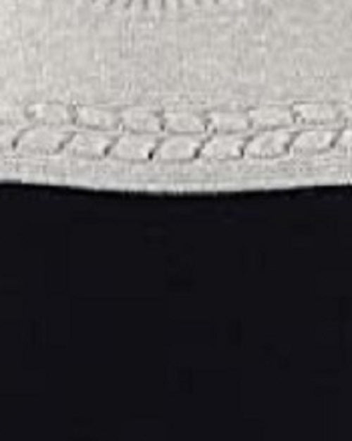 Suéter feminino Charter Club com gola redonda e blocos de cores metálicas, cinza, tamanho grande