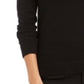 Camiseta feminina Charter Club lisa de manga comprida com gola redonda e estampa de joias, tamanho cinza, suéter feminino de manga comprida, tamanho pequeno
