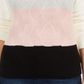 Blusa feminina Charter Club com estampa de blocos de cor marfim e manga comprida, gola redonda, branca, tamanho XX-G