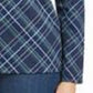 Karen Scott Blusa feminina Holly Plaid com detalhes em azul marinho, tamanho pequeno
