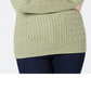 Karen Scott Suéter Feminino de Algodão com Gola V Verde Tamanho Médio