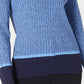 Karen Scott Suéter Teresa Cotton Colorblocked Feminino Azul Brilhante Tamanho XX-G
