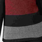 Karen Scott Suéter Feminino Canelado Color Block Manga Longa Gola Alta Vermelho Tamanho Médio