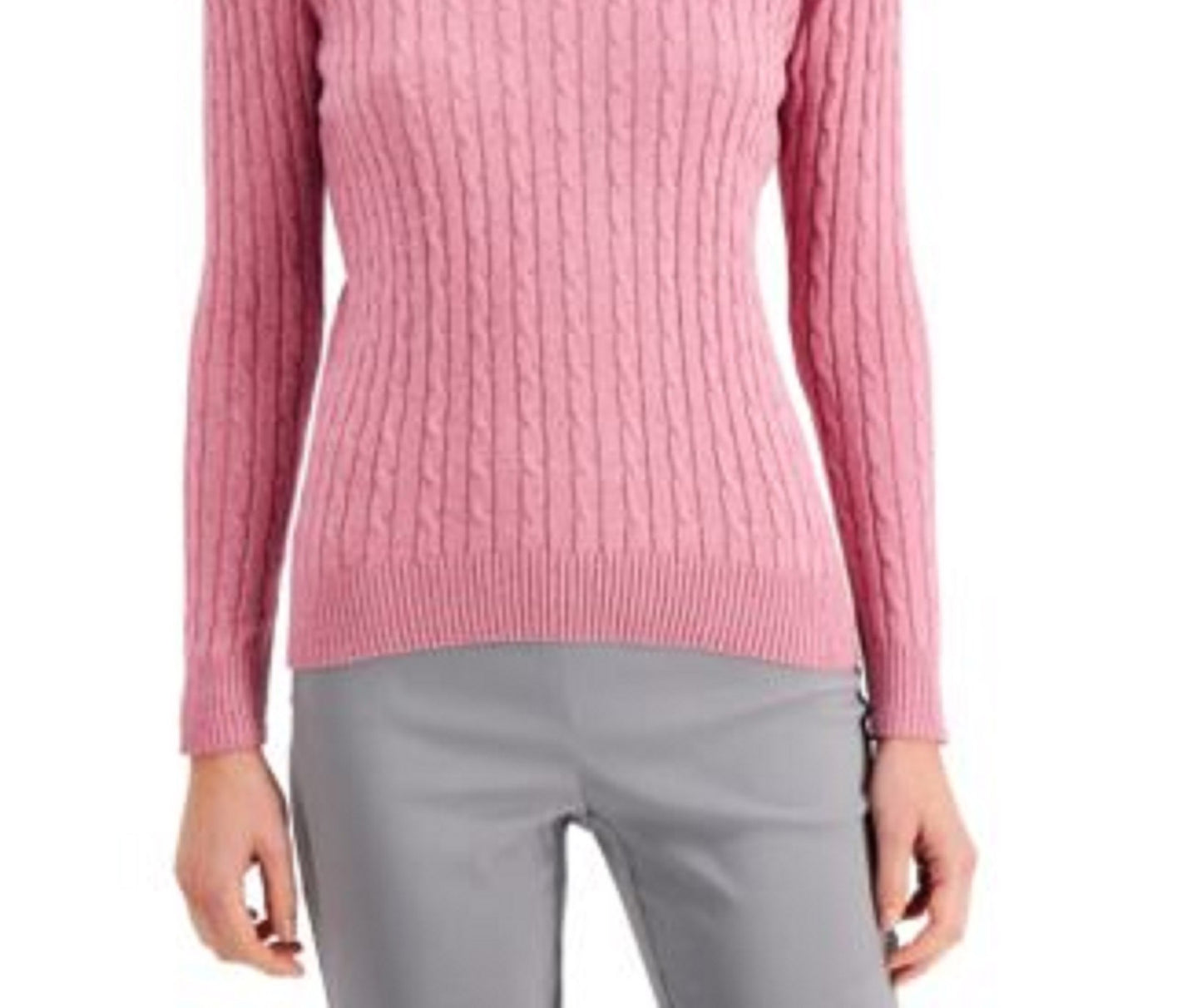 Suéter Karen Scott Feminino em Tricô com Cabo Rosa Tamanho X-G