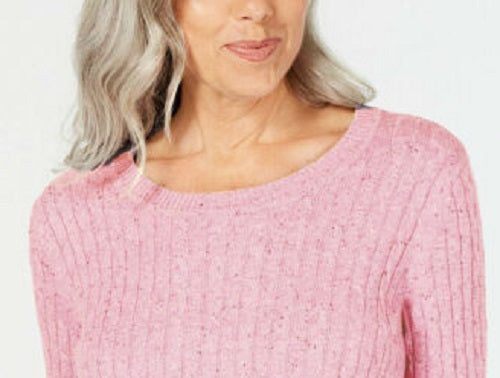 Suéter Karen Scott Feminino em Tricô com Cabo Rosa Tamanho XS