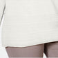 Karen Scott Suéter Feminino de Algodão com Gola Canoa Branco Tamanho Grande