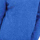 Karen Scott Suéter Feminino Manga Longa Canelado Gola Xale Azul Tamanho XS