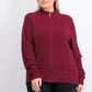 Karen Scott Suéter Cardigan Plus Size Tricô Cabo Feminino Vermelho Tamanho 1X