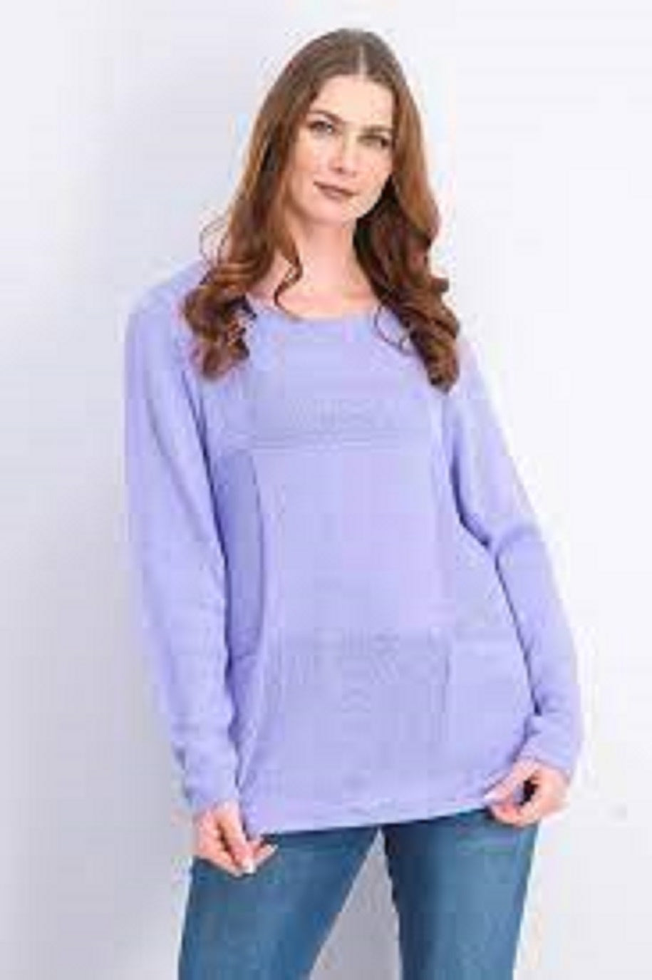 Karen Scott Suéter Feminino Patchwork com Pontos Azul Brilhante Tamanho Médio