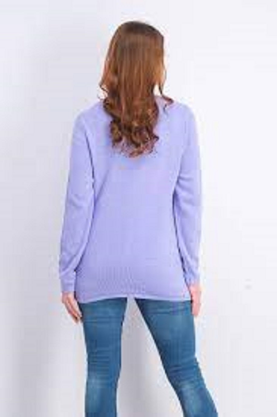 Karen Scott Suéter Feminino Patchwork com Pontos Azul Brilhante Tamanho Médio