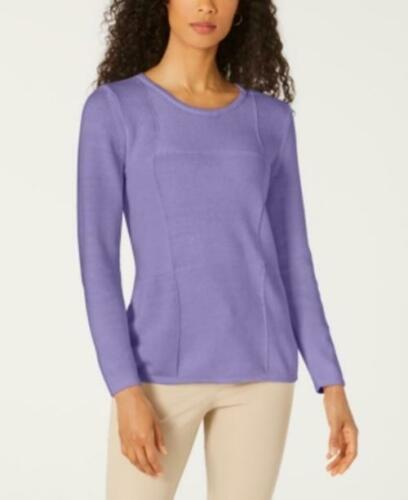 Karen Scott Suéter Feminino Patchwork com Ponto Roxo Tamanho X-G