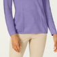 Karen Scott Suéter Feminino Patchwork com Ponto Roxo Tamanho X-G