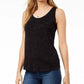 Blusa feminina com decote redondo Maison Jules, preta, tamanho grande